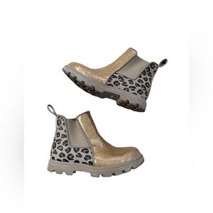 Native Little Kid Size 13 Kensington Treklite Glitter Leopard Print Chelsea Boot